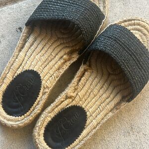 New! J Crew Valencia Espadrille Black 6